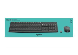 Logitech MK235 klaviatūra Pelė įskaityta USB QWERTY JAV tarptautinė versija Pilka