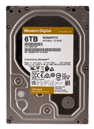 Western Digital Gold WD6004FRYZ vidinis kietasis diskas 6 TB 7200 RPM 128 MB 3.5" „Serial ATA III“