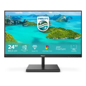 Philips E Line 245E1S/00 LED display 60,5 cm (23.8") 2560 x 1440 pikseliai 2K Ultra HD LCD Juoda