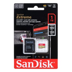Memory card SANDISK EXTREME microSDXC 1 TB 190/130 MB/s UHS-I U3 (SDSQXAV-1T00-GN6MA)