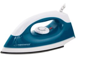 Esperanza TRAVEL IRON SMOOTHER Sauso tipo lygintuvas Nelipnus padas 1200 W Mėlyna, Balta